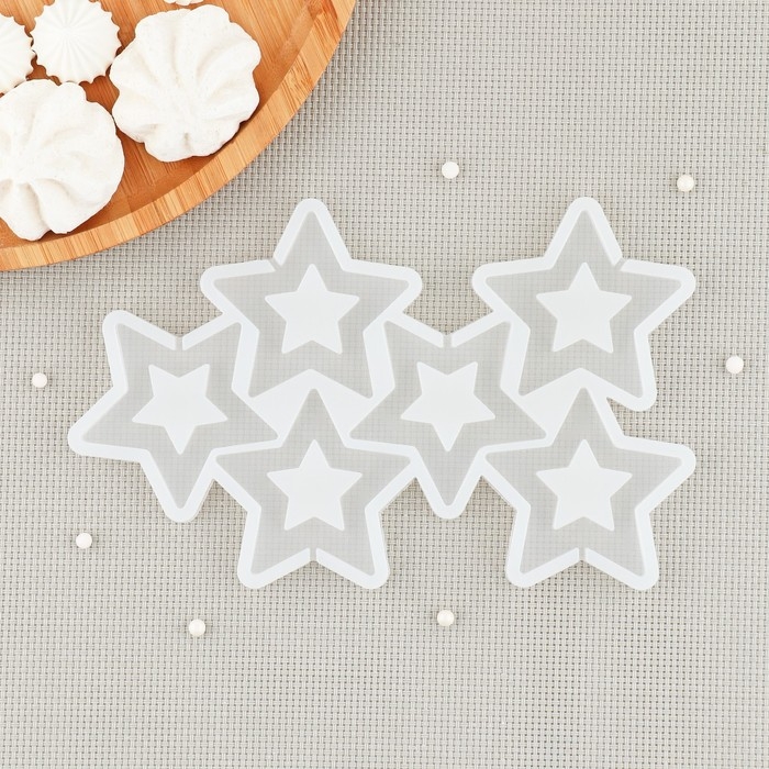 Силиконовый молд для леденцов и шоколада &laquo;Звезды&raquo;, цвет прозрачный