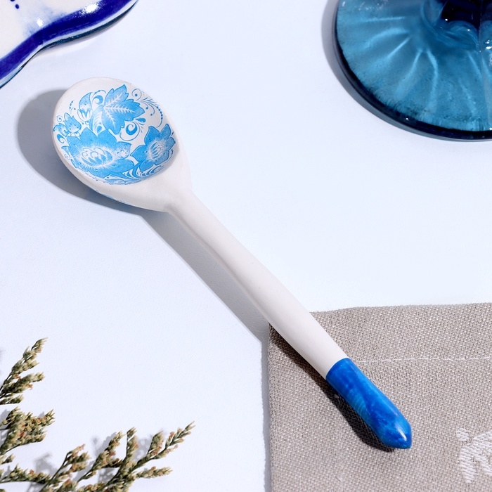 Ложка чайная с росписью &laquo;Гжель&raquo;, 14,7&times;3,5 см, микс