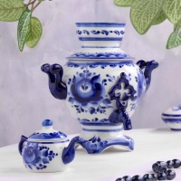 Сувенир &laquo;Самовар&raquo;, 23 см, гжель