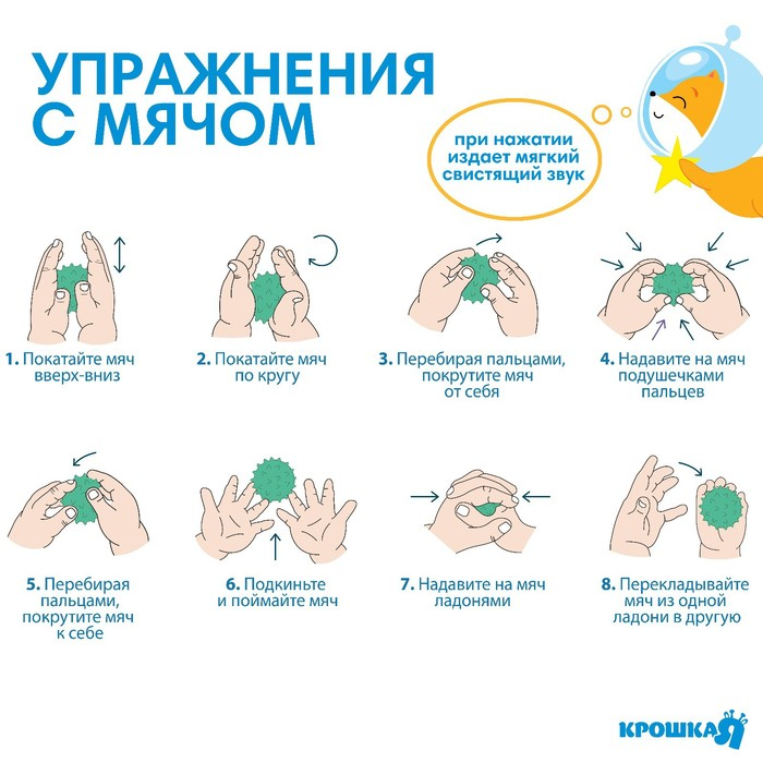 Набор развивающих тактильных мячиков «Космос», с пищалкой, 5 шт., Крошка Я Набор развивающих тактильных мячиков «Космос», с пищалкой, 5 шт., Крошка Я