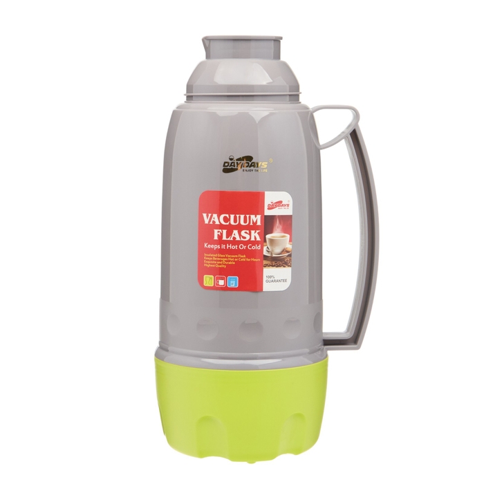 Термос 1.8 л, со стеклянной колбой, сохраняет тепло 12 ч, зелёный