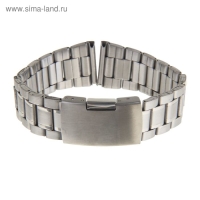 Ремешок для часов "Соломон", 22 мм, металл, серебристый