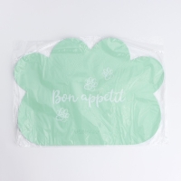 Коврик под миску форменный &laquo;Лапка&raquo;, 39 х 30 см, мятный