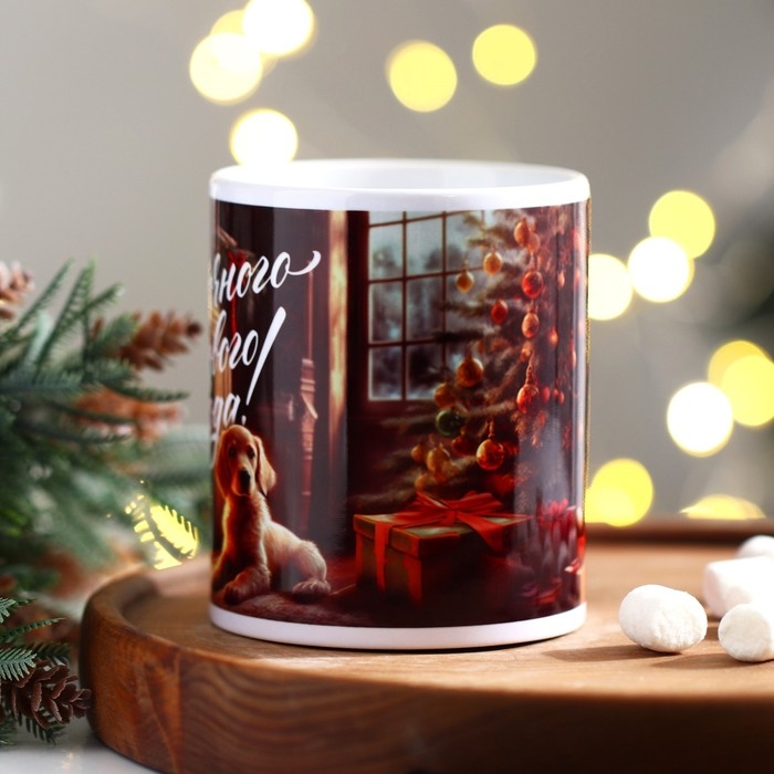 Кружка новогодняя керамическая &laquo;Сказка&raquo;, 320 мл, цвет белый
