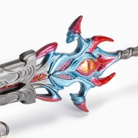 Сувенирное оружие подвесное мини "Меч Асура", брелок, 21 см, серебристый с красным Сувенирное оружие подвесное мини "Меч Асура", брелок, 21 см, серебристый с красным