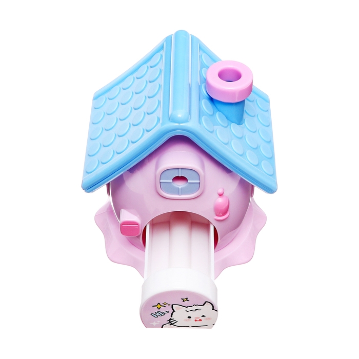 Точилка механическая с контейнером, 5 видов заточки, Домик Сиреневый Точилка механическая с контейнером, 5 видов заточки, Домик Сиреневый