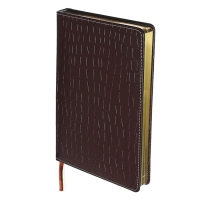Ежедневник датированный 2024 A5 176 листов, deVENTE.Wild, твёрдая обложка из искусственной кожи, золотой срез, ляссе, кремовый блок 70 г/м2, тёмно-коричневый