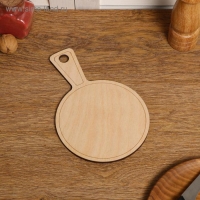 Доска разделочная двухсторонняя, круглая, с ручкой, 22&times;14.6&times;0.6 см
