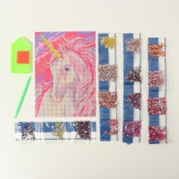 Алмазная мозаика с частичным заполнением на холсте «Единорог», 15 х 21 см Алмазная мозаика с частичным заполнением на холсте «Единорог», 15 х 21 см