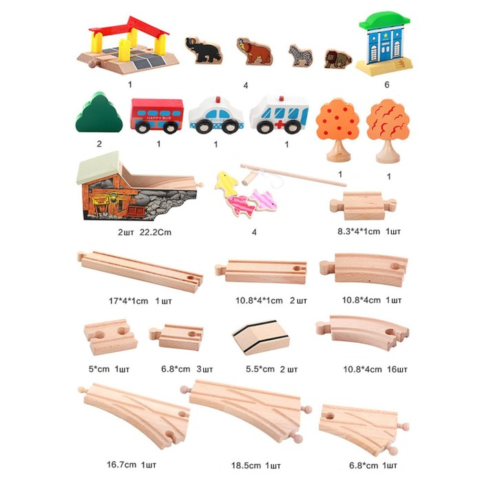 Железная дорога «Загородная поездка», 89 элементов Железная дорога «Загородная поездка», 89 элементов
