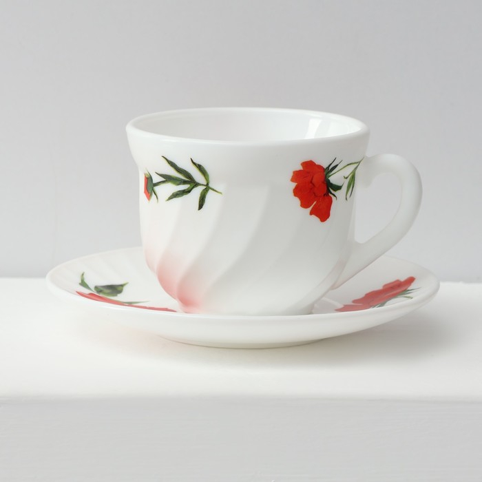 Сервиз столовый &laquo;Бархатная роза&raquo;, 37 предметов, стеклокерамика