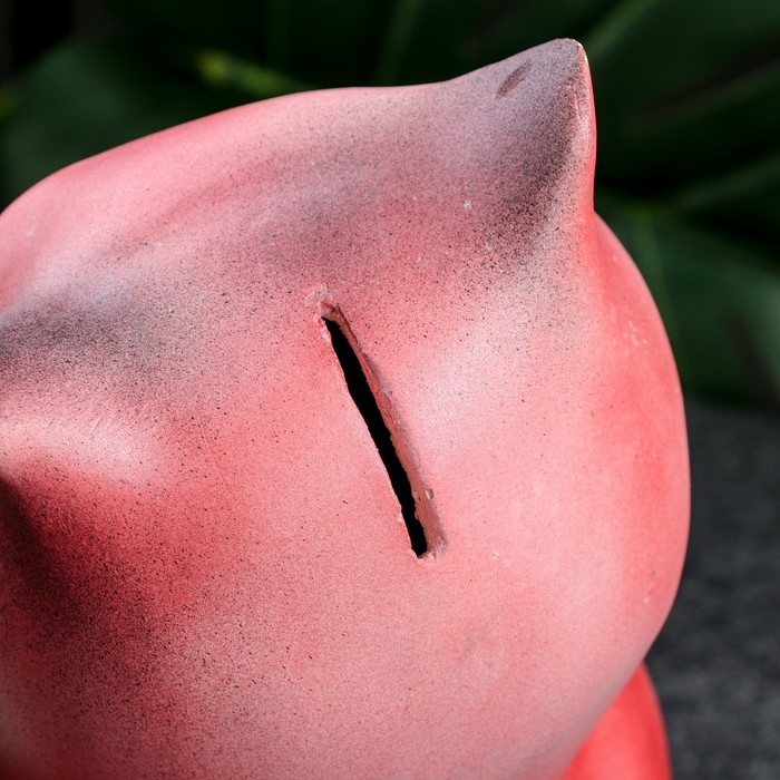 Копилка "Сова - Круглый год без забот" розовая, 20см