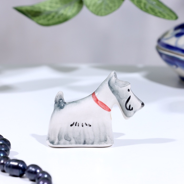 Сувенир "Скотч-терьер", гжель
