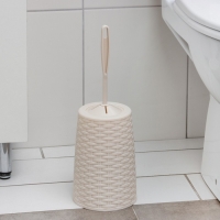 Ёршик для унитаза с подставкой «Плетёнка», 13,5×13,5×38,5 см, цвет слоновая кость Ёршик для унитаза с подставкой «Плетёнка», 13,5×13,5×38,5 см, цвет слоновая кость