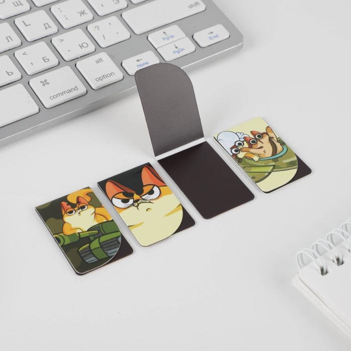 Магнитные закладки &laquo;Настоящий герой&raquo;, 4 шт мини