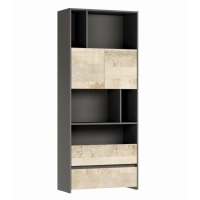 Стеллаж Денвер, 800х360х1900, Графит/Дуб гранж Стеллаж Денвер, 800х360х1900, Графит/Дуб гранж