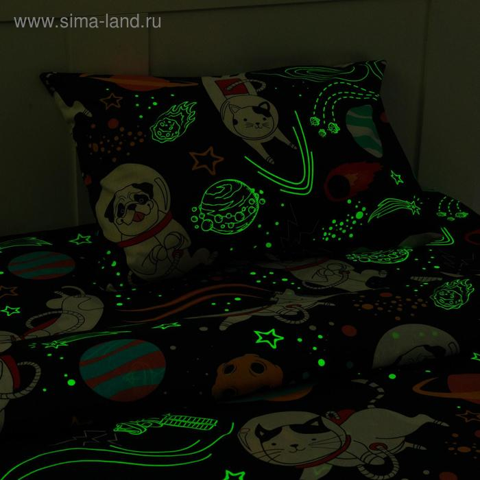 Постельное бельё Этель 1,5 сп "Cosmoparty", 143х215 см, 150х214 см, 50х70 см -1 шт, 100% хлопок, бязь