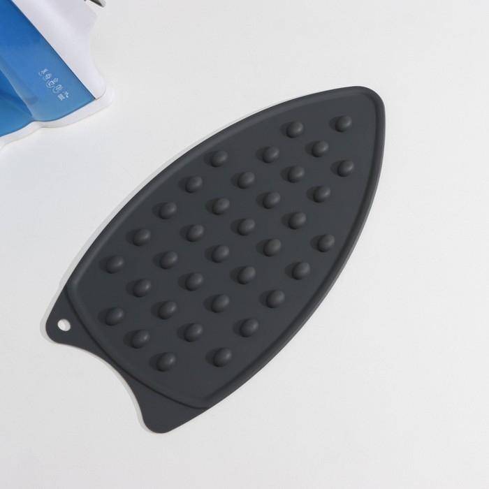 Подставка для утюга Доляна, силикон, 26,5&times;14 см, цвет серый