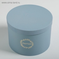 Набор шляпных коробок для цветов 3 в 1, упаковка подарочная, &laquo;Бирюза&raquo;, 18 х 13 см - 25 х 15 см