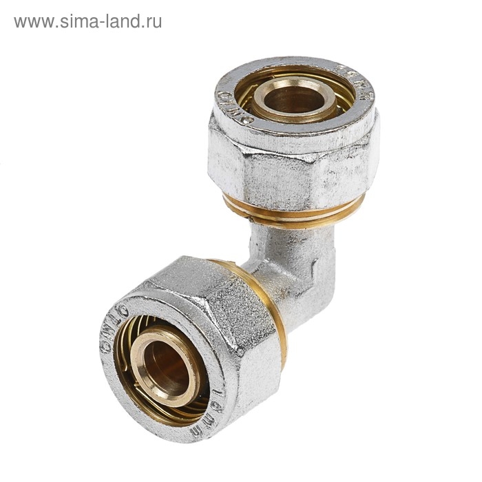 Уголок OTMO, обжимной, 16 мм, латунь Уголок OTMO, обжимной, 16 мм, латунь