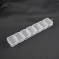 Органайзер для хранения мелочей, с подвесом, 7 съёмных отделений, 20,5 &times; 4,5 &times; 2 см, цвет прозрачный