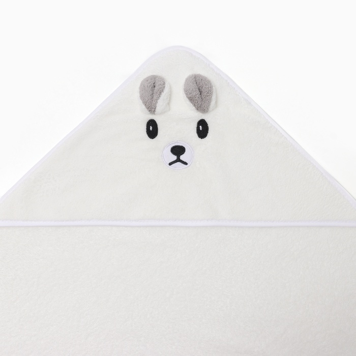 Полотенце-уголок LoveLife Полотенце-уголок LoveLife "Мишка", цв. белый, 80х80 см, 100% пэ, микрофибра