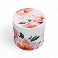 Набор шляпных коробок для цветов 5 в 1, упаковка подарочная, &laquo;Букет&raquo;, 16 х 14 см - 22 х 19,5 см