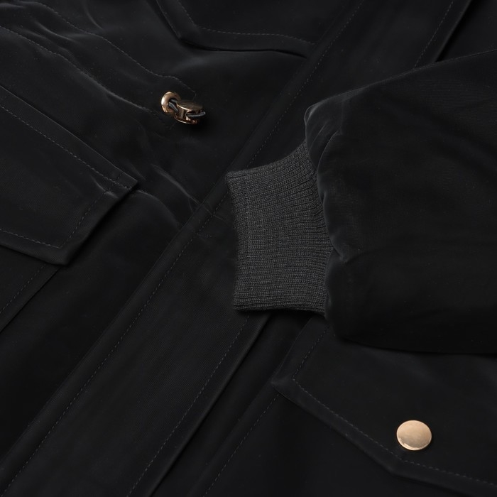 Куртка зимняя для девочек, цвет чёрный, рост 152-158 см