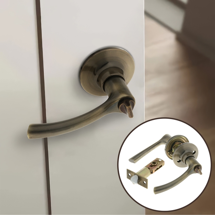 Защелка (мод.3186), межкомнатная, фиксатор, цвет бронза Защелка (мод.3186), межкомнатная, фиксатор, цвет бронза