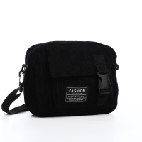 Сумка молодёжная на молнии, 1 наружный карман, цвет чёрный Сумка молодёжная на молнии, 1 наружный карман, цвет чёрный