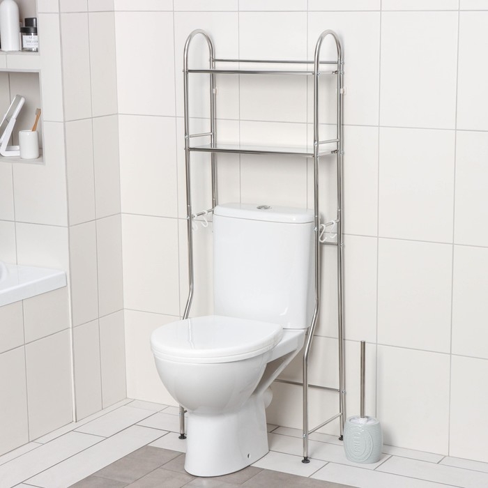 Стеллаж над унитазом, 2 яруса, 48&times;17&times;135 см