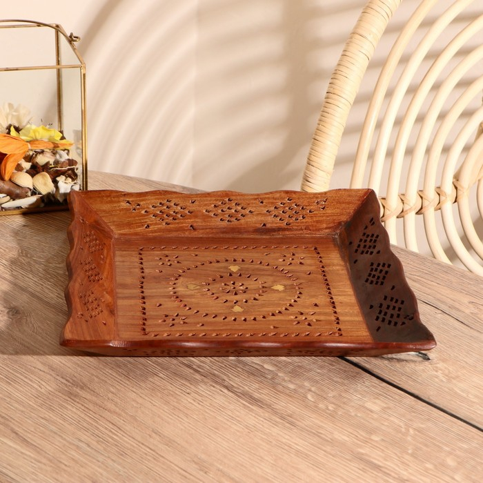 Поднос "Квадрат" дерево 30,5х30,5х4 см