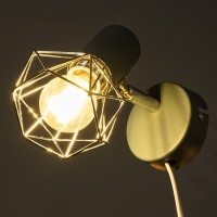 Бра с переключателем на проводе "Виола" Е14 40Вт синий 13х10х18см