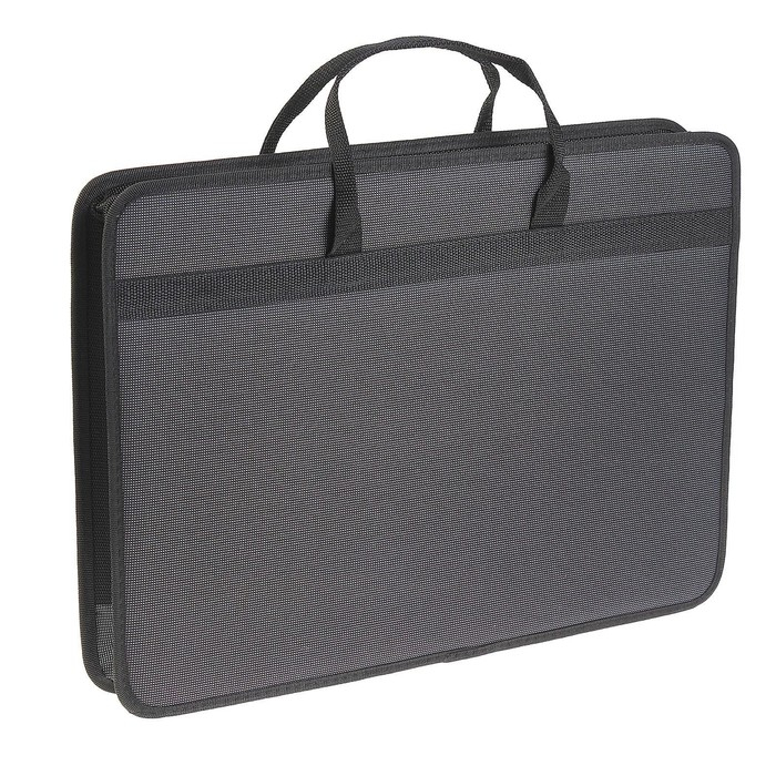 Папка для чертежей и рисунков А3, 485 х 348 мм, с ручками, текстильная, 1С33 Папка для чертежей и рисунков А3, 485 х 348 мм, с ручками, текстильная, 1С33 "Любань", серая