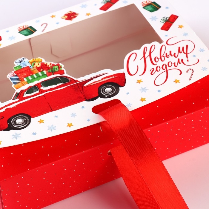 Коробка новогодняя складная «С новым годом!» 16.5 х 12.5 х 5 см, Новый год Коробка новогодняя складная «С новым годом!» 16.5 х 12.5 х 5 см, Новый год