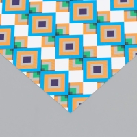 Бумага для скрапбукинга двусторонняя "Ромбы" плотность 180 гр набор 10 шт 15,5х17 см