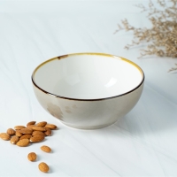 Салатник фарфоровый Magistro «Церера», 1,1 л, 18,5×7,5 см, цвет коричневый Салатник фарфоровый Magistro «Церера», 1,1 л, 18,5×7,5 см, цвет коричневый