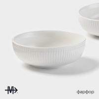 Набор салатников Magistro Edne, 600 мл, 15,5&times;5,5 см, фарфор, 2 шт, белый