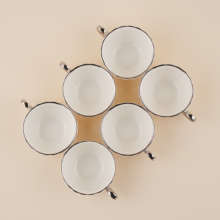 Чайный сервиз SL Home «Гарда», 12 предметов: 6 чашек 200 мл, 6 блюдец d=15 см, цвет белый Чайный сервиз SL Home «Гарда», 12 предметов: 6 чашек 200 мл, 6 блюдец d=15 см, цвет белый