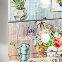 Шкатулка дерево 3 ящика "Букет в античной вазе" 18,5х11,7х7,5 см