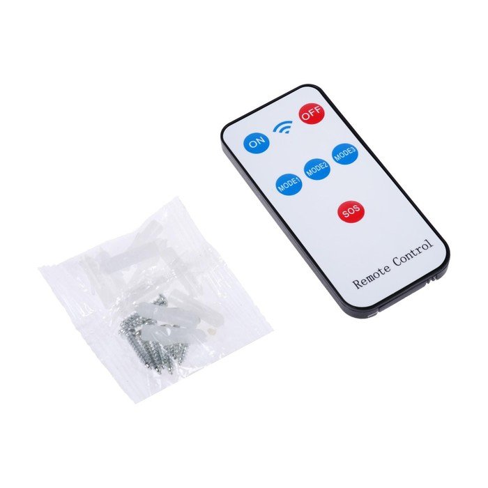 Светодиодный прожектор на солнечной батарее 18 Вт, выносная панель, пульт ДУ, 15 &times; 13 &times; 7 см, 6500К