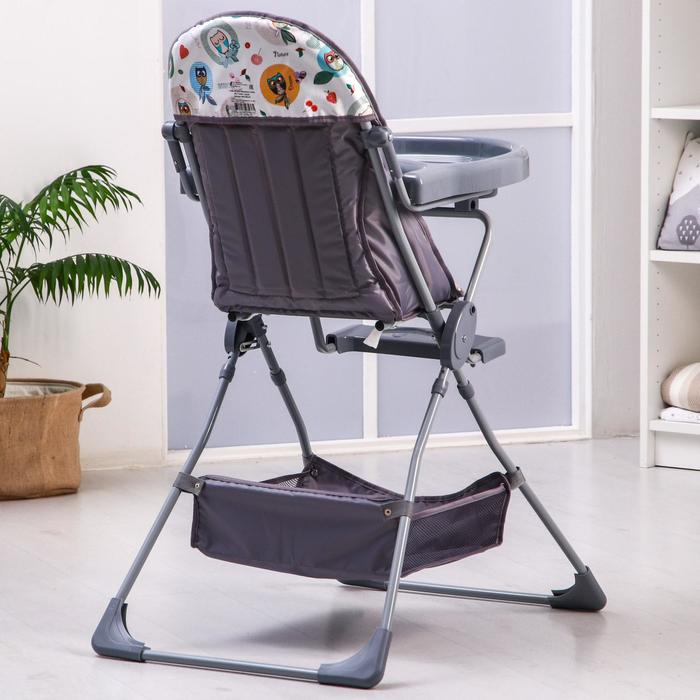 Стульчик для кормления Selby 252 «Совы», цвет серый Стульчик для кормления Selby 252 «Совы», цвет серый