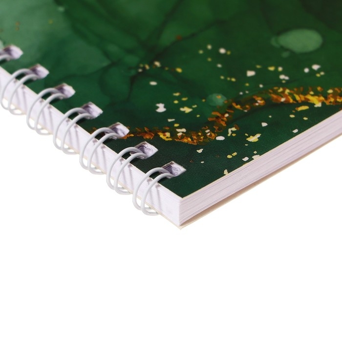 Альбом для рисования А4, 32 листа на гребне "Мрамор", обложка мелованный картон, блок офсет 100 г/м&sup2;