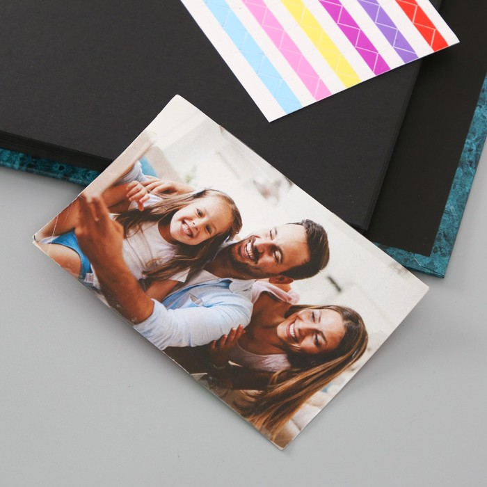 Фотоальбом 25 листов (уголки+кольца) "Классика под мрамор"  27х19 см