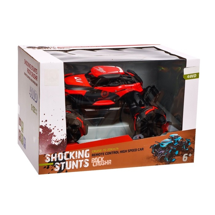 Джип радиоуправляемый Shocking, 1:12, 20 км/ч, 4WD полный привод, цвет красный