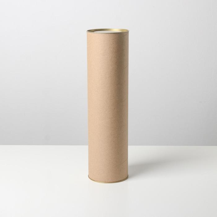 Тубус 92х340 мм (320 мм внутренняя высота),плотный картон, металлическая крышка