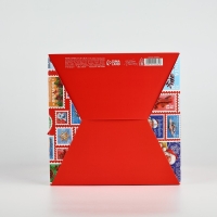 Коробка подарочная новогодняя складная &laquo;Новогодняя почта 2025&raquo;, 18 х 18 х 18 см, Новый год