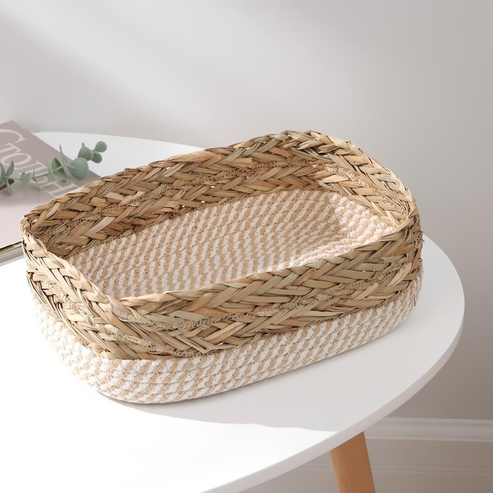 Корзина для хранения плетёная ручной работы Доляна &laquo;Рита&raquo;, 28&times;18&times;9 см, цвет коричневый