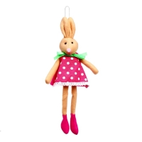 Мягкая игрушка «Зайка в платье», на подвесе, цвет МИКС Мягкая игрушка «Зайка в платье», на подвесе, цвет МИКС