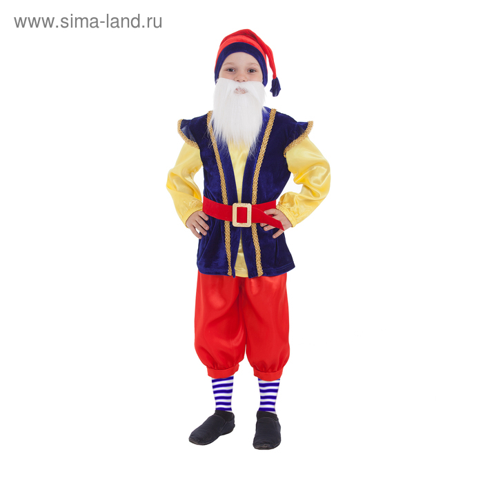 Карнавальный костюм &laquo;Гном синий&raquo;, р. 32, рост 122-128 см